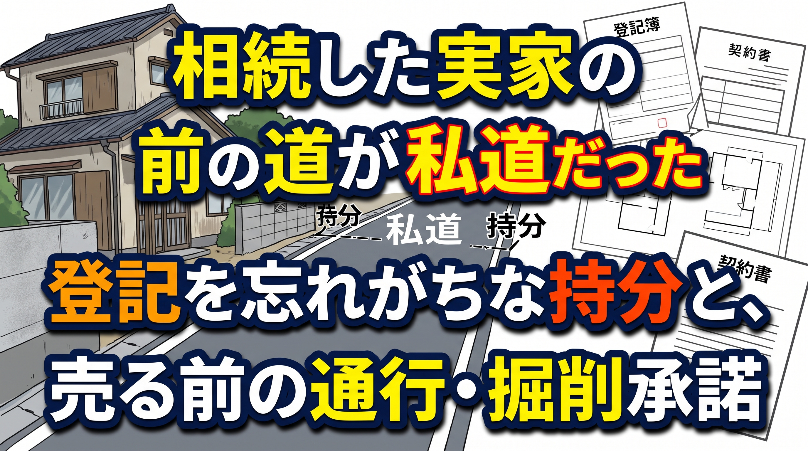 「実家の前の道が私道だった」相続登記の漏れと売却の壁の画像