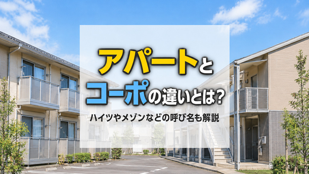 アパートとコーポの違いとは？ハイツやメゾンなどの呼び名も解説の画像