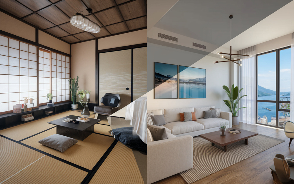 新宿とモンテネグロの住宅比較　の画像