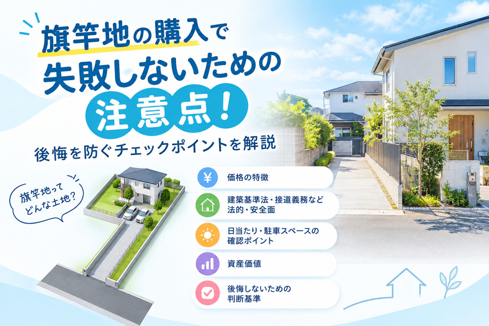 旗竿地の購入で失敗しないための注意点！後悔を防ぐチェックポイントを解説の画像
