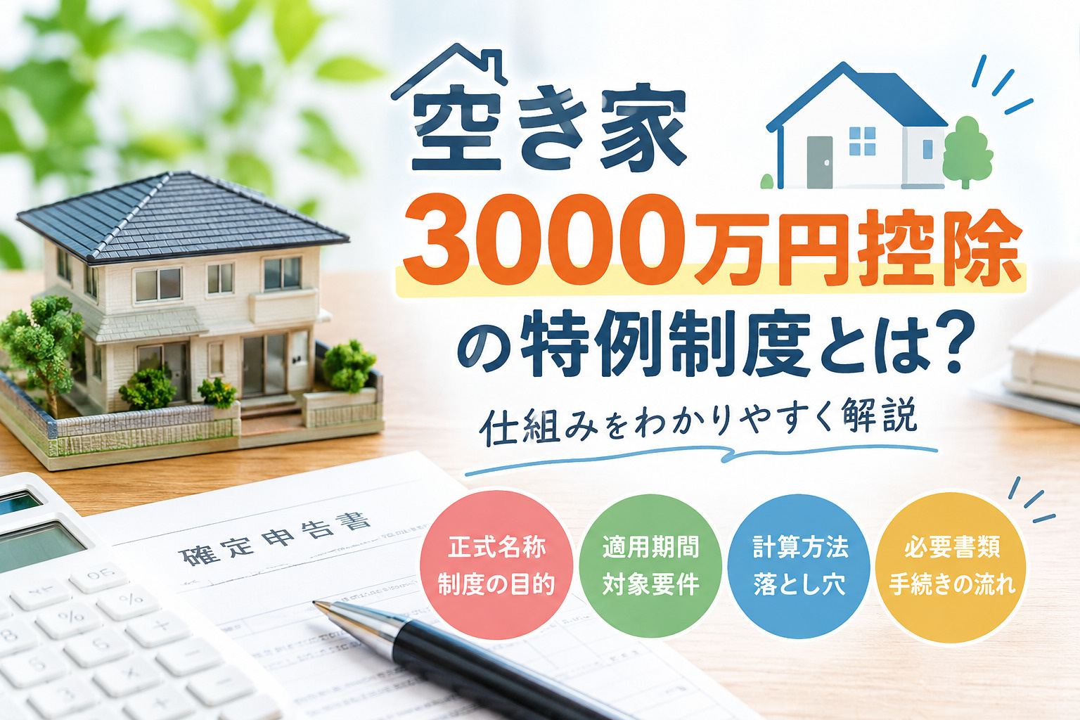 空き家3000万円控除の特例制度とは？仕組みをわかりやすく解説の画像