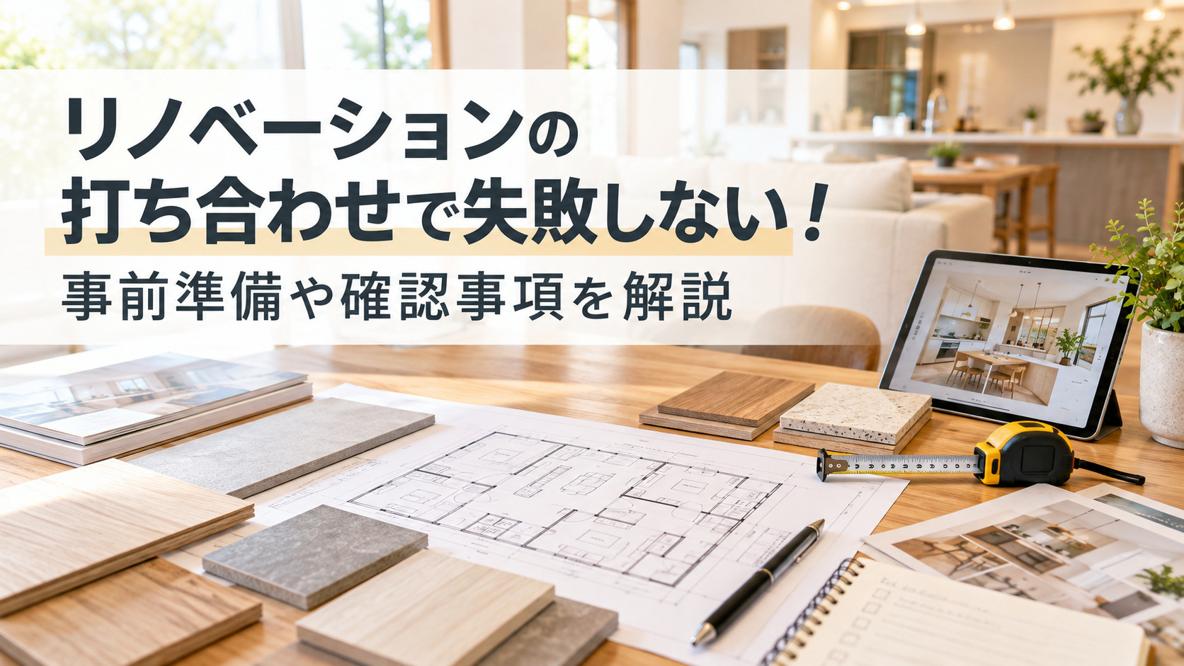 リノベーションの打ち合わせで失敗しない！事前準備や確認事項を解説の画像