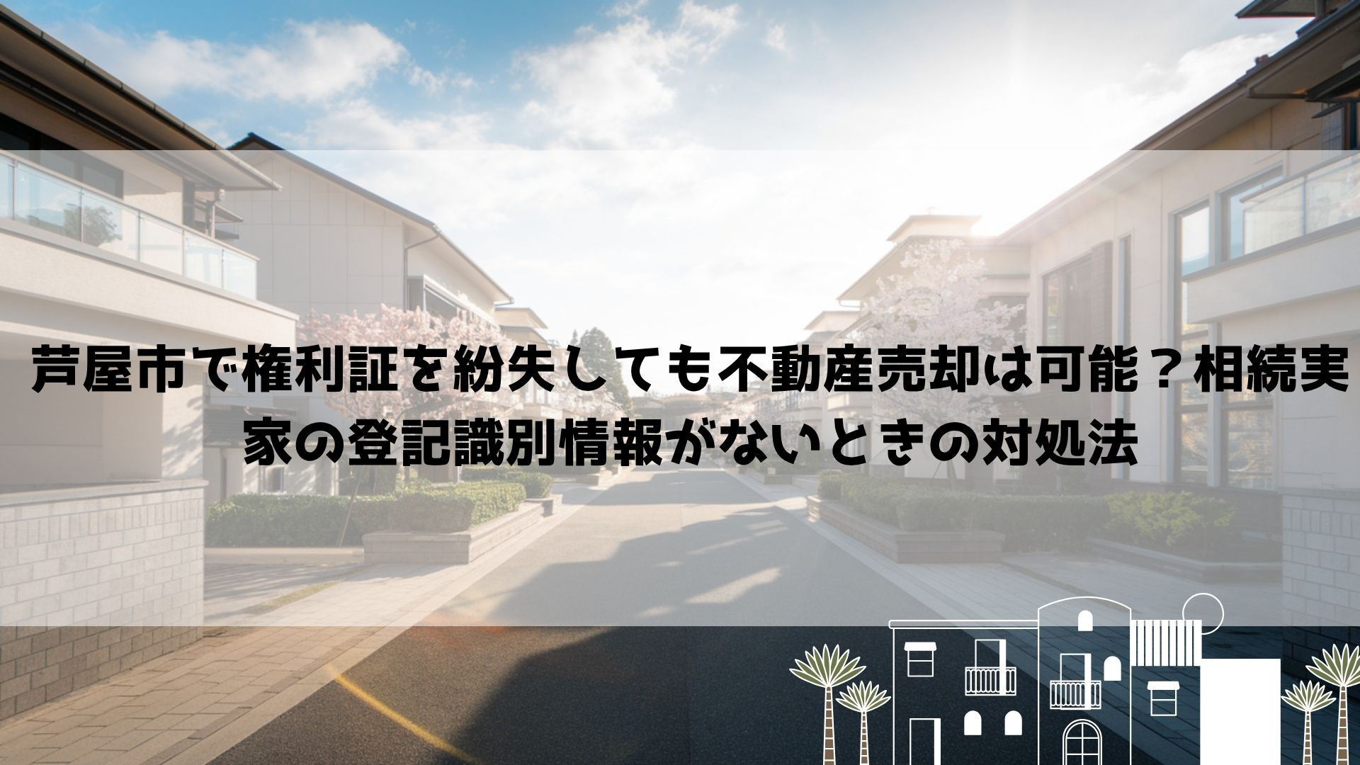 【2026年最新】芦屋市で権利証を紛失しても不動産売却は可能?相続実家の登記識別情報がないときの対処法の画像