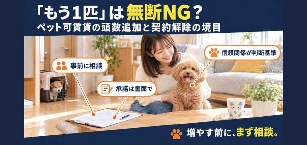 「もう1匹だけ」は申告が必要？ペット可賃貸で頭数を増やしたとき、契約解除になるケース・ならないケース【判例2件で解説】の画像