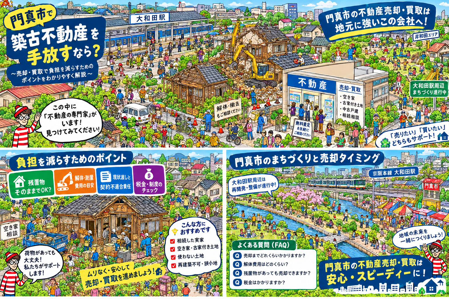 門真市大和田や岸和田の築古に悩む方へ?不動産売却を負担無く買取してもらうコツを解説の画像
