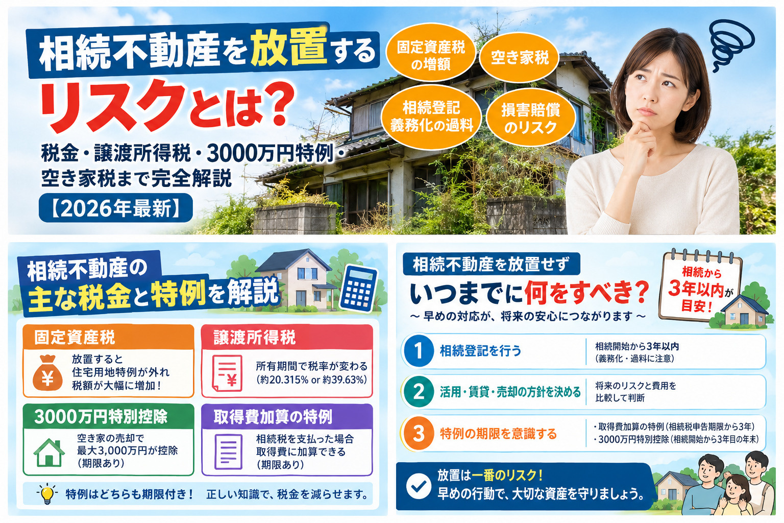 相続不動産放置のリスクを徹底解説。の画像
