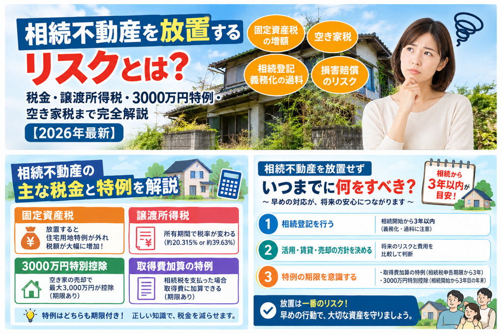 相続不動産放置のリスクを徹底解説。の画像