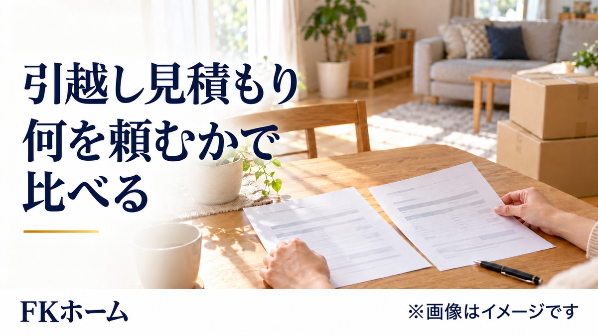 住み替えの引越し見積もり、総額以外に何を見る？作業範囲と追加料金の確認ポイントの画像