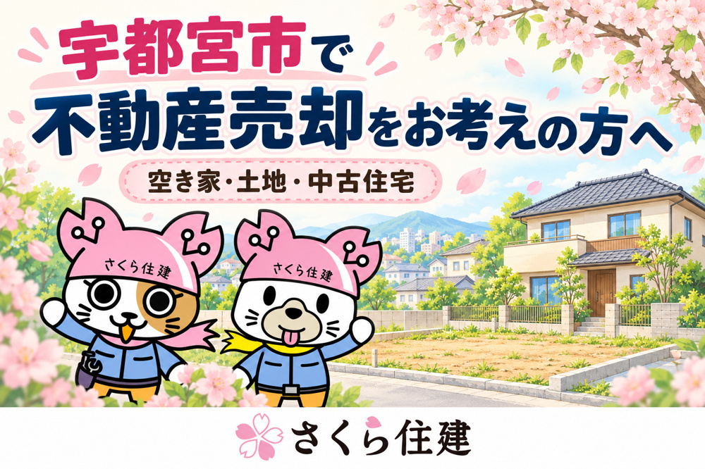 宇都宮市で不動産売却をお考えの方へ｜空き家・土地・中古住宅、まず何から始める？の画像