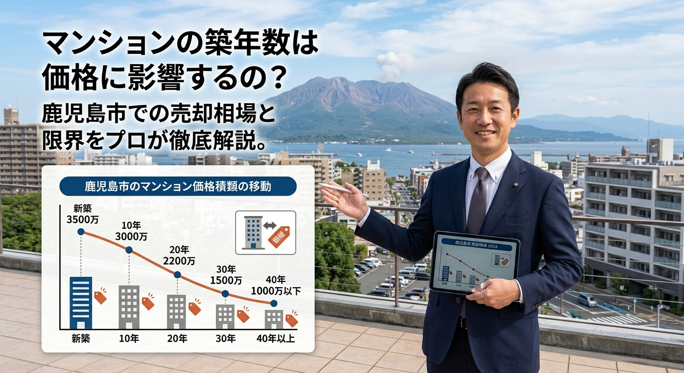 マンションの築年数はどこまで価格に影響するの？鹿児島市での売却相場と限界をプロが徹底解説の画像