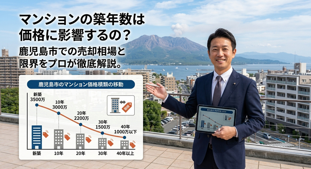 マンションの築年数はどこまで価格に影響するの？鹿児島市での売却相場と限界をプロが徹底解説の画像