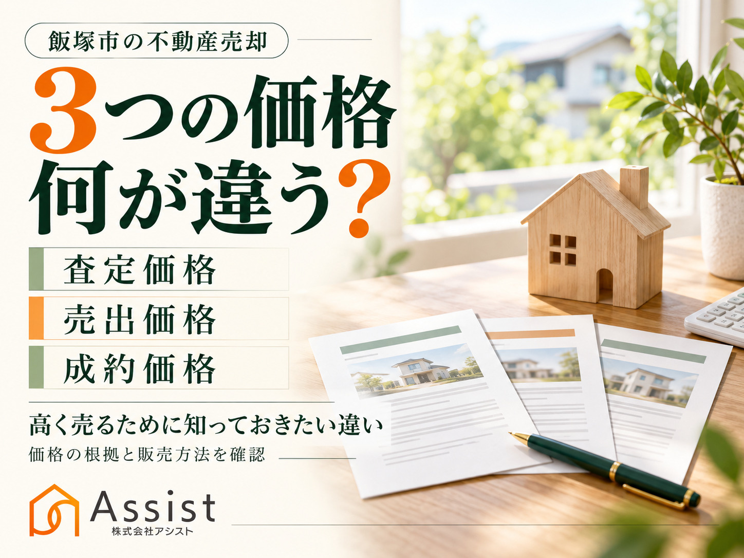 【飯塚市】査定価格・売出価格・成約価格は何が違う？不動産を高く売るために知っておきたい3つの価格の画像