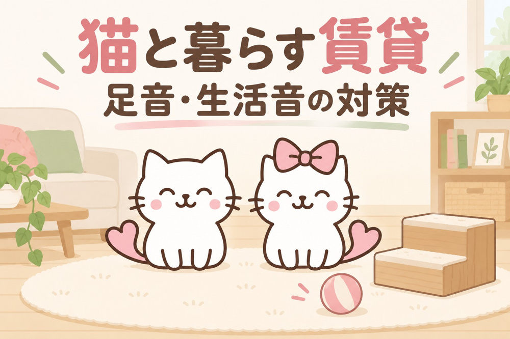 猫と暮らす賃貸の足音・騒音対策｜床・家具・遊び方の5つのポイントの画像