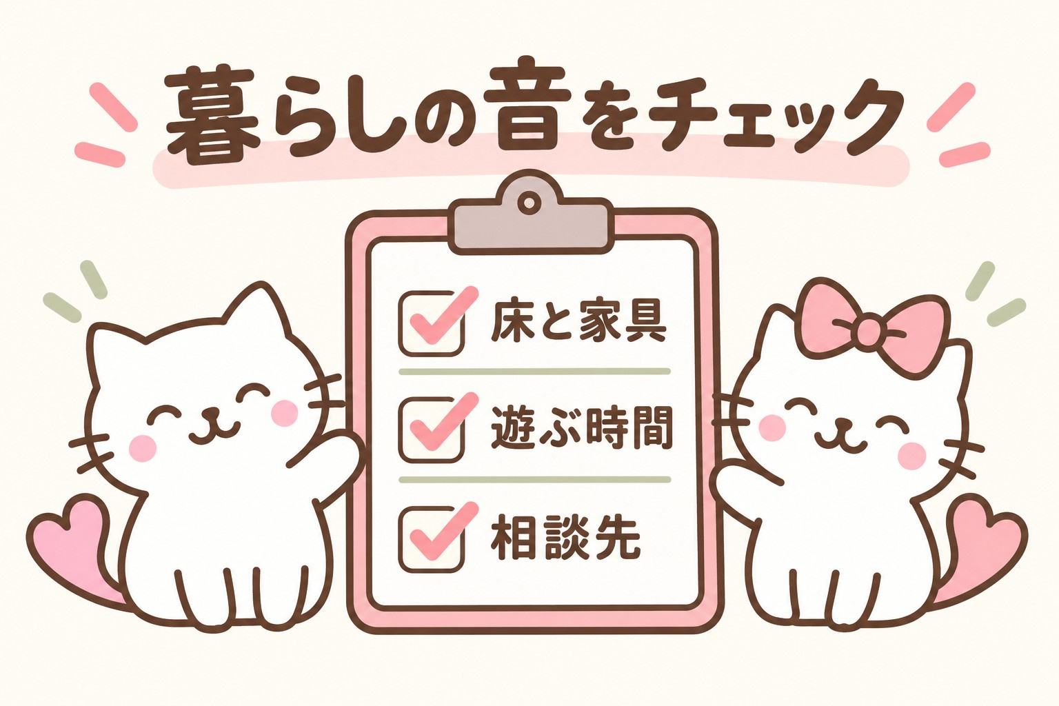 床と家具・遊ぶ時間・相談先のチェックリスト