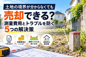 土地の境界が分からなくても売却できる?測量費用とトラブルを防ぐ5つの解決策の画像