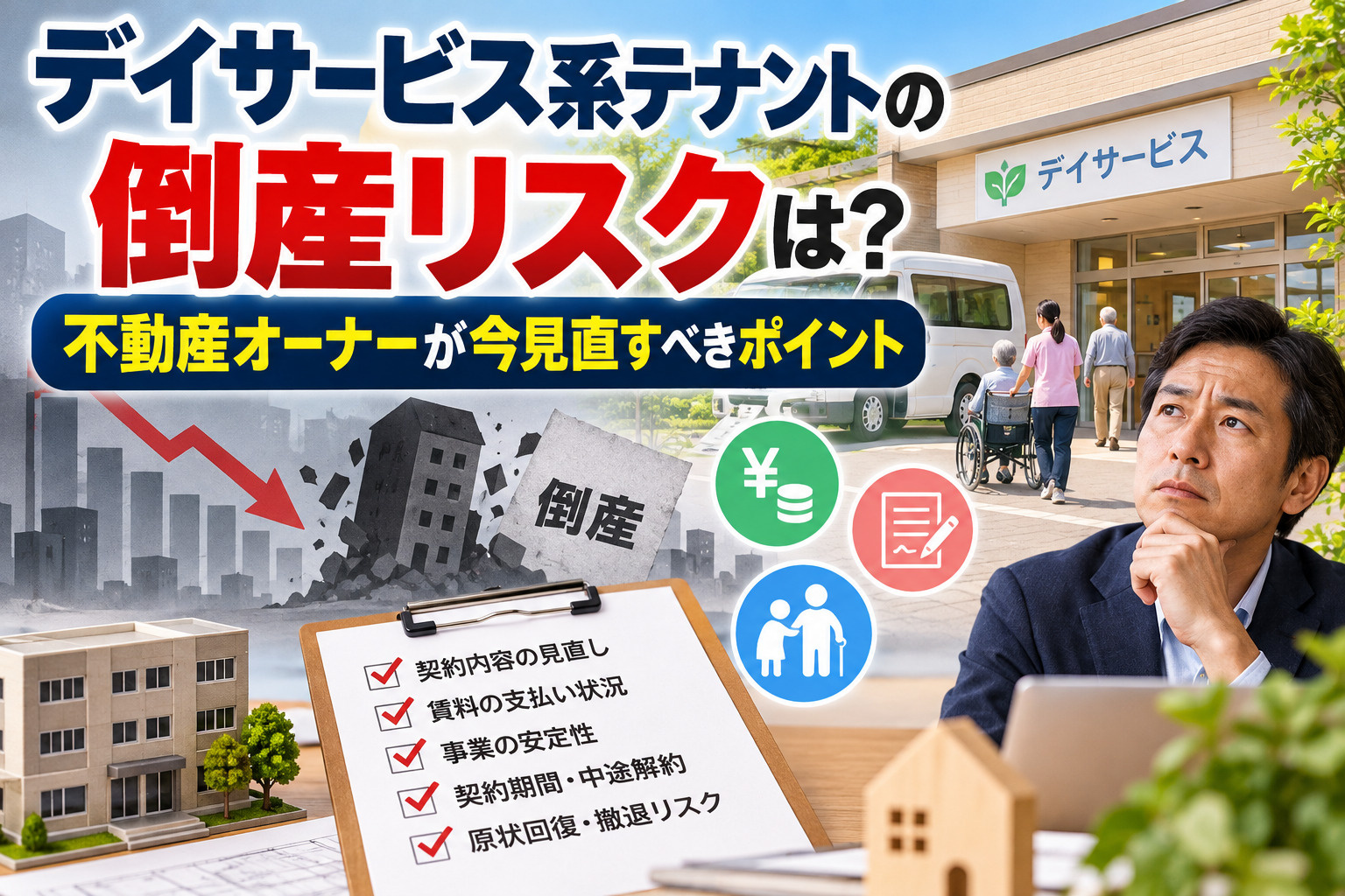 デイサービス系テナントの倒産リスクは？不動産オーナーが今見直すべきポイントの画像