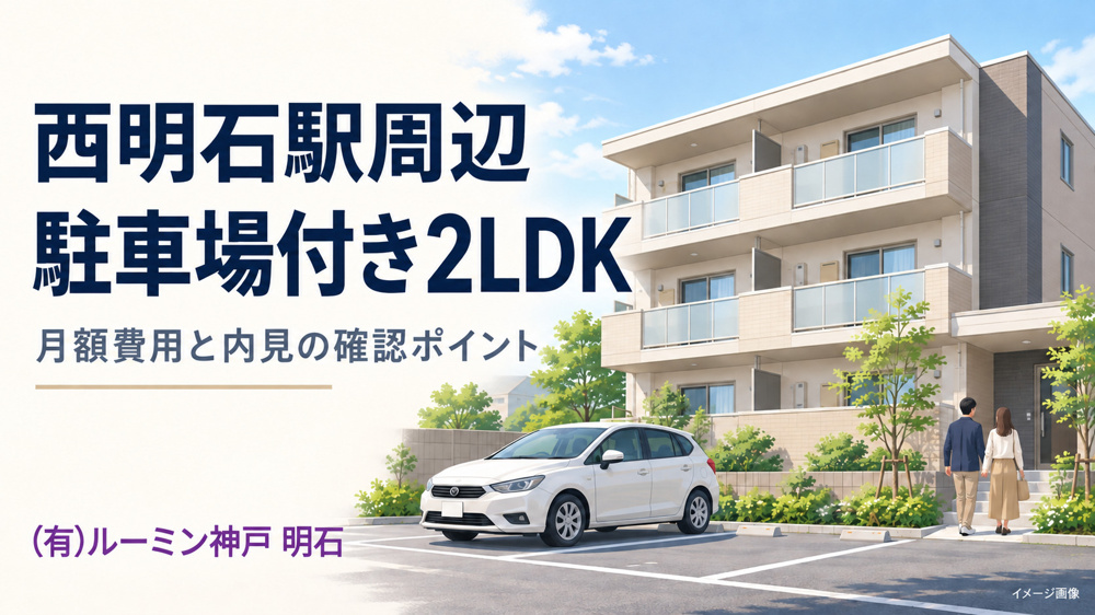 西明石駅の駐車場付き2LDK賃貸｜月額費用と内見の確認ポイントの画像