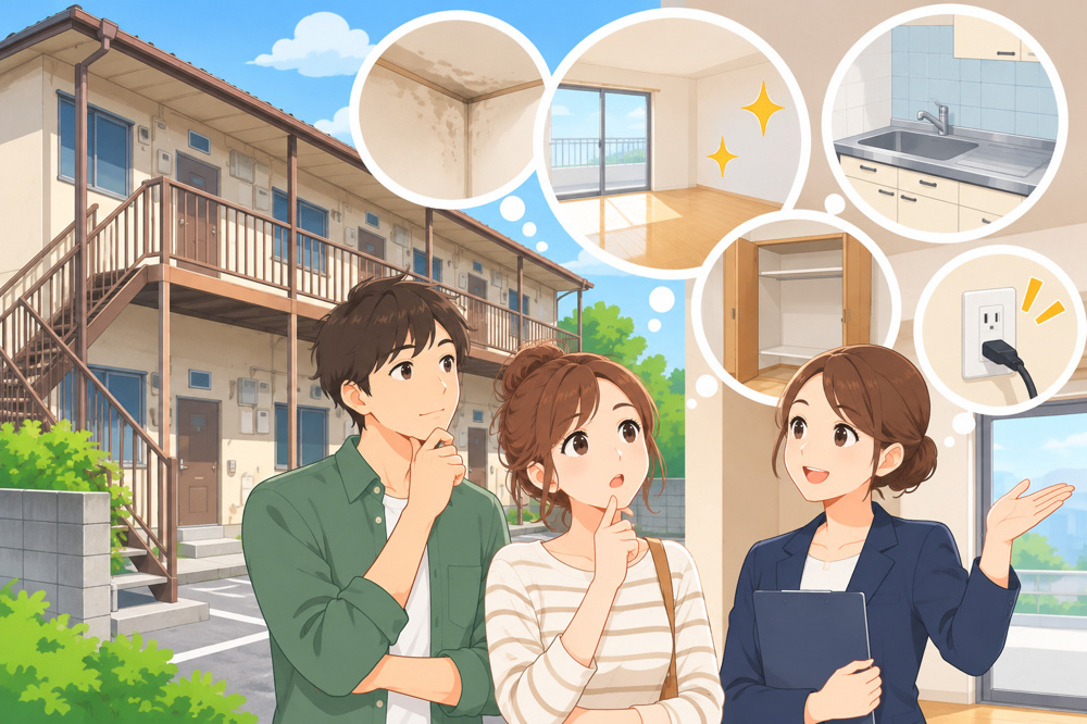 築年数だけで決めない！築古賃貸物件を見るときのポイントと内見チェック項目の画像