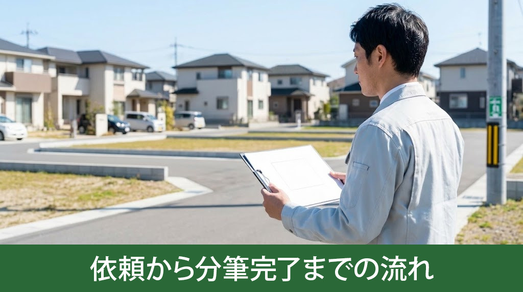 調査士への依頼から分筆完了までの流れ