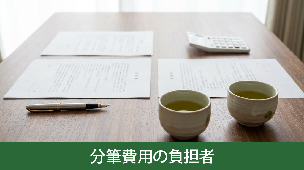 ケースによって異なる分筆費用の負担者