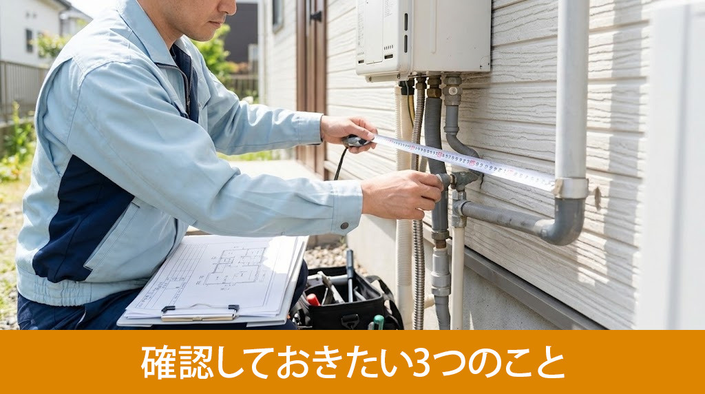 給湯器の工事前に確認しておきたい3つのこと