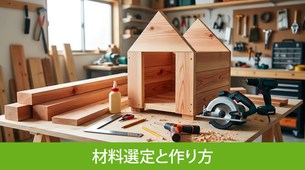 屋外用犬小屋の基本となる材料選定と作り方
