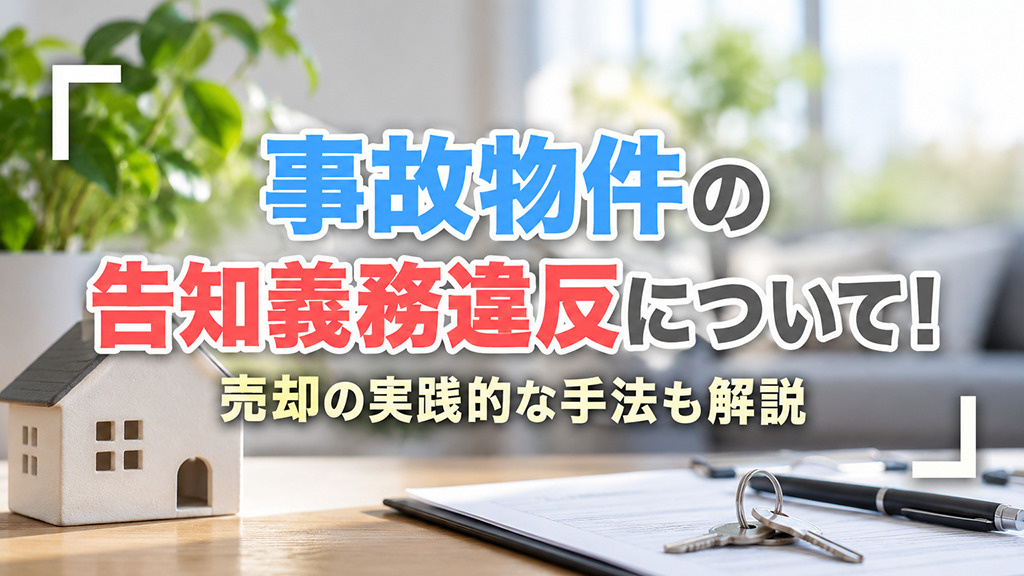 事故物件の告知義務違反について！売却の実践的な手法も解説