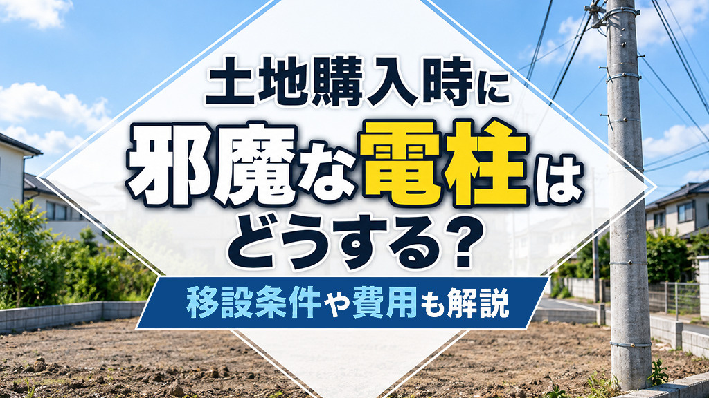土地購入時に邪魔な電柱はどうする？移設条件や費用も解説