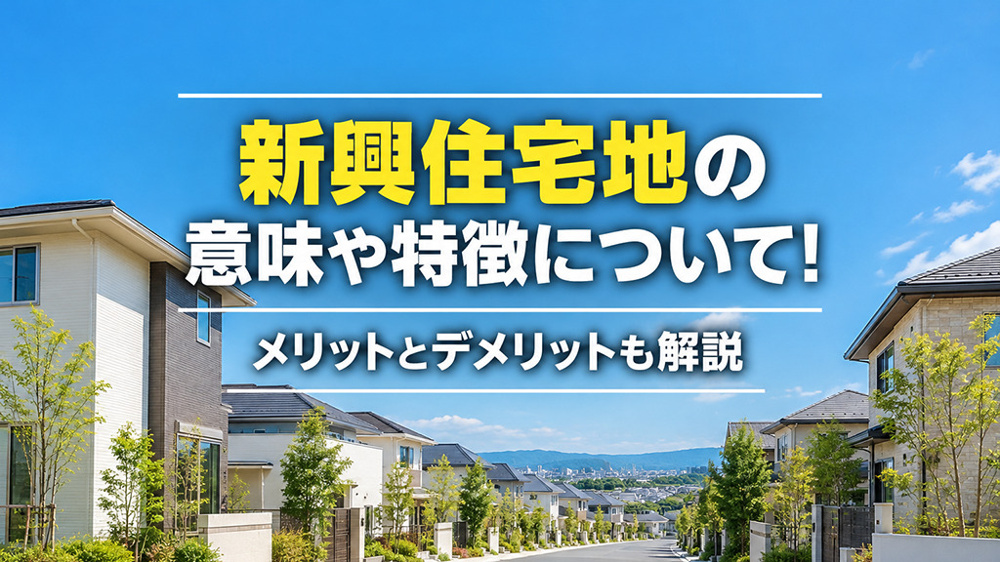 新興住宅地の意味や特徴について！メリットとデメリットも解説の画像
