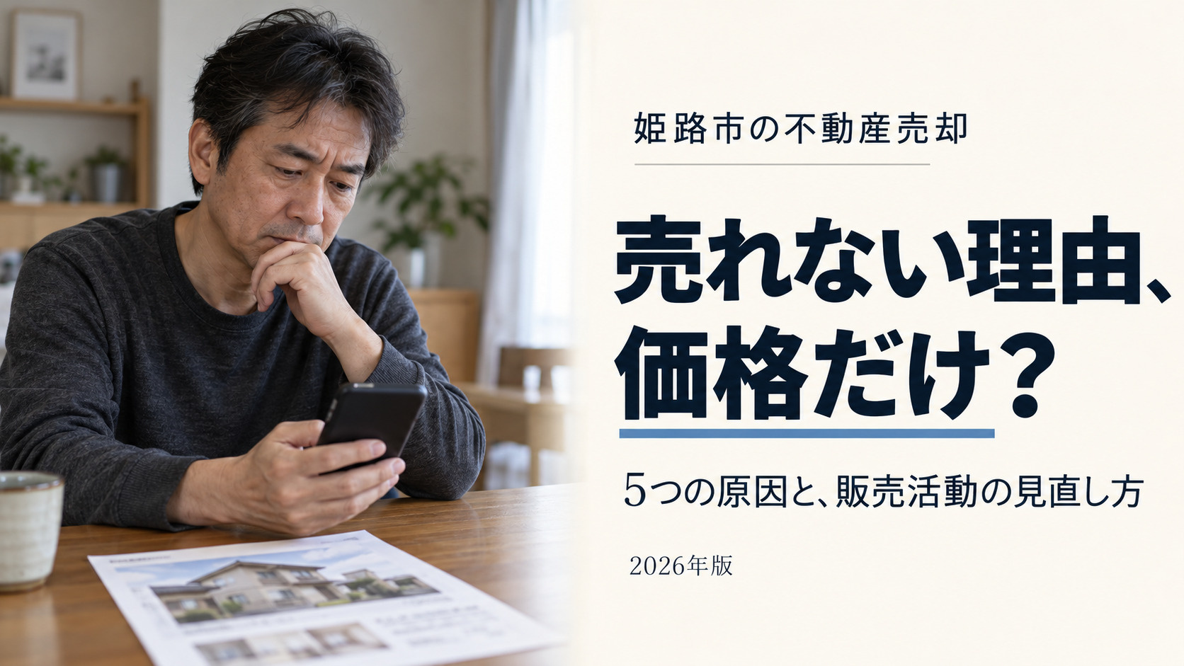 姫路市で不動産が売れない5つの原因【2026年最新】｜価格見直しと会社の切り替え術の画像