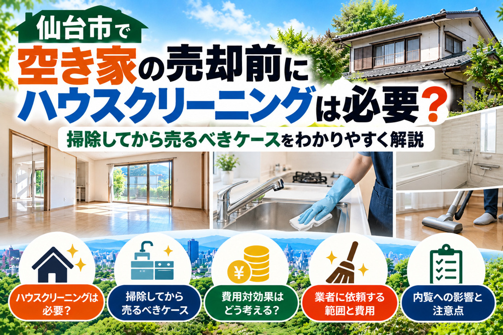 空き家の売却前にハウスクリーニングは必要？掃除してから売るべきケースを解説の画像