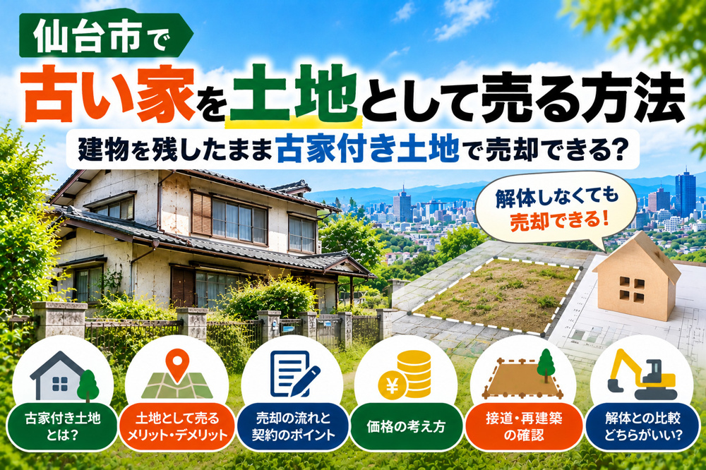 古い家を土地として売る方法｜建物を残したまま古家付き土地で売却できる？の画像