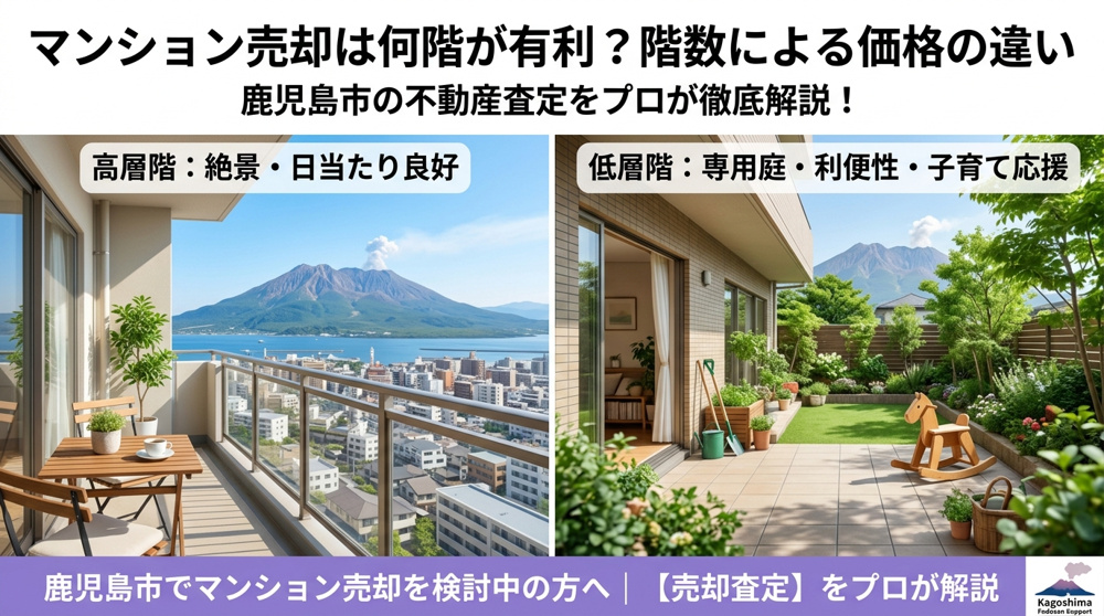 マンション売却は何階が有利？階数による価格の違いと鹿児島市での売却戦略の画像