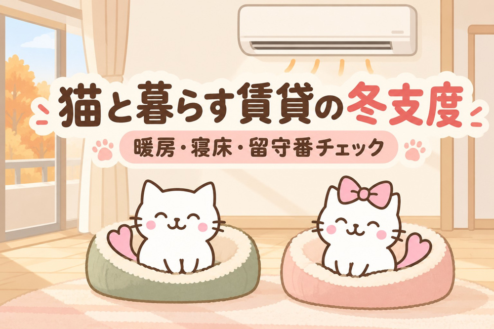 猫と暮らす賃貸の冬支度｜暖房・寝床・留守番前の5つの確認の画像