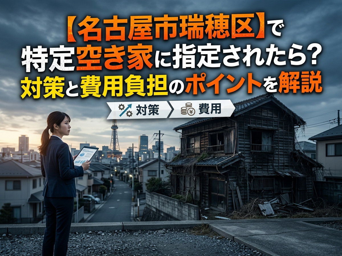《【名古屋市瑞穂区】で特定空き家に指定されたら？》対策と費用負担のポイントを解説の画像