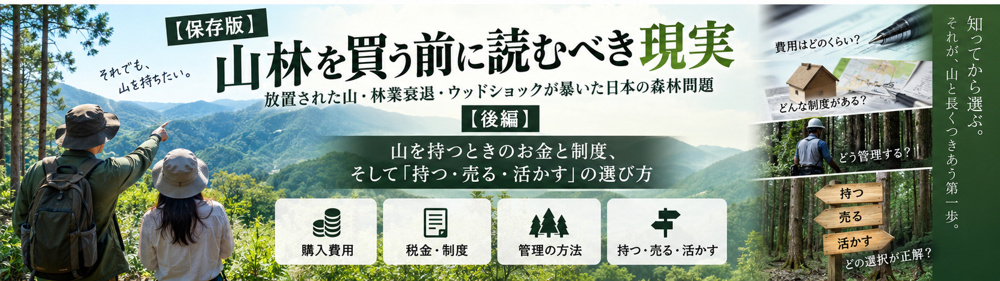 山林を買う前に読むべき現実と制度の画像