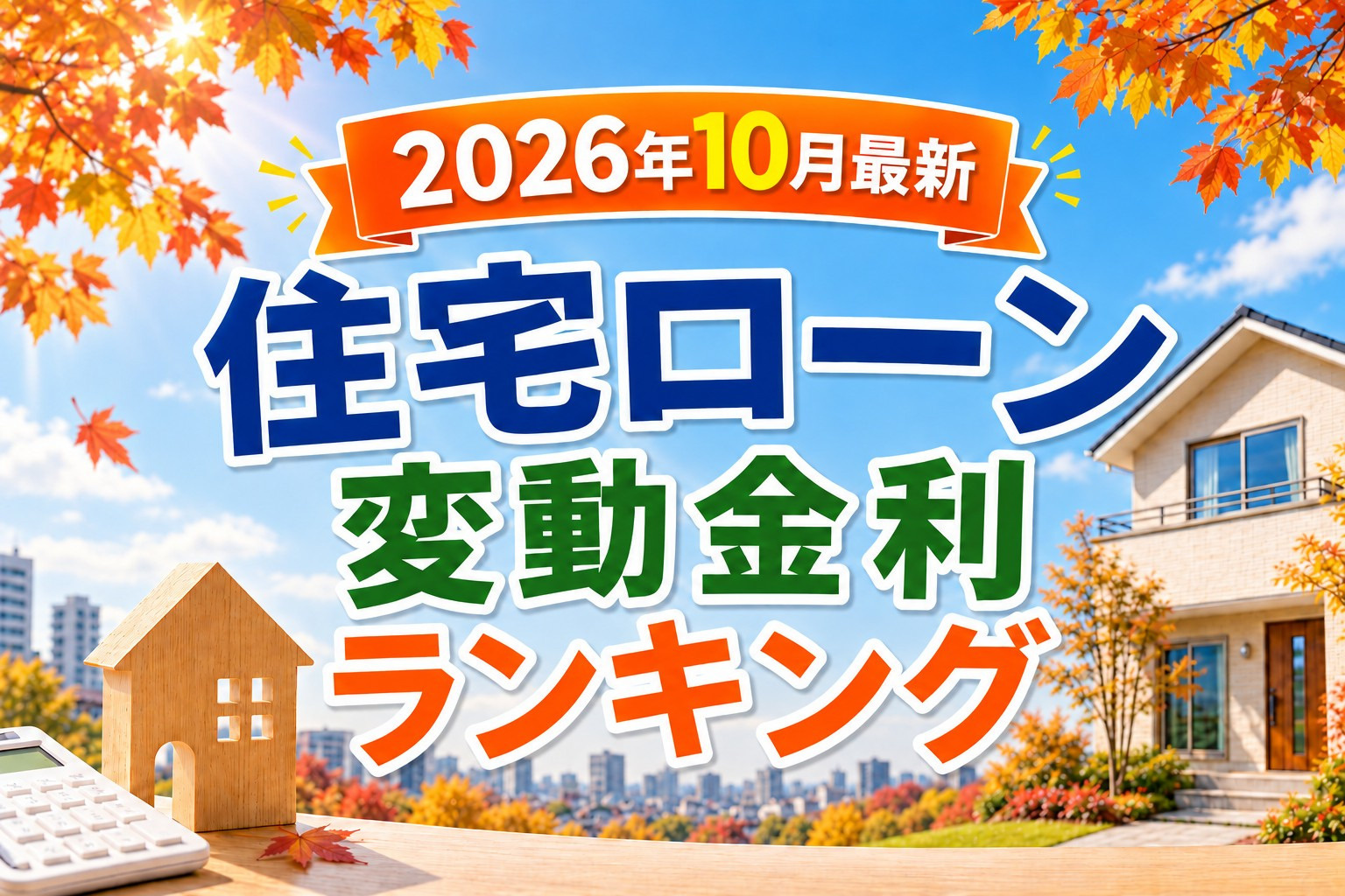 最新!住宅ローン変動金利ランキングの画像