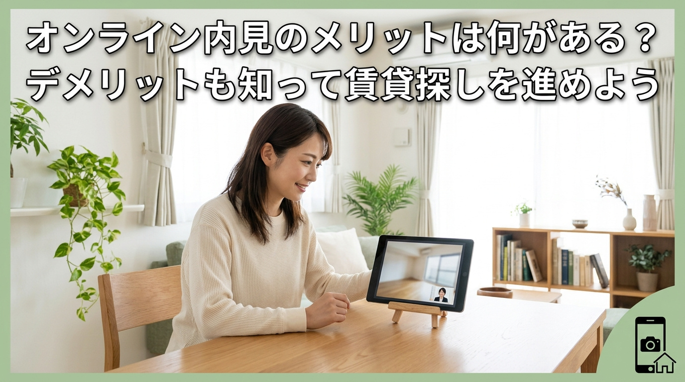 オンライン内見のメリットは何がある？デメリットも知って賃貸探しを進めようの画像