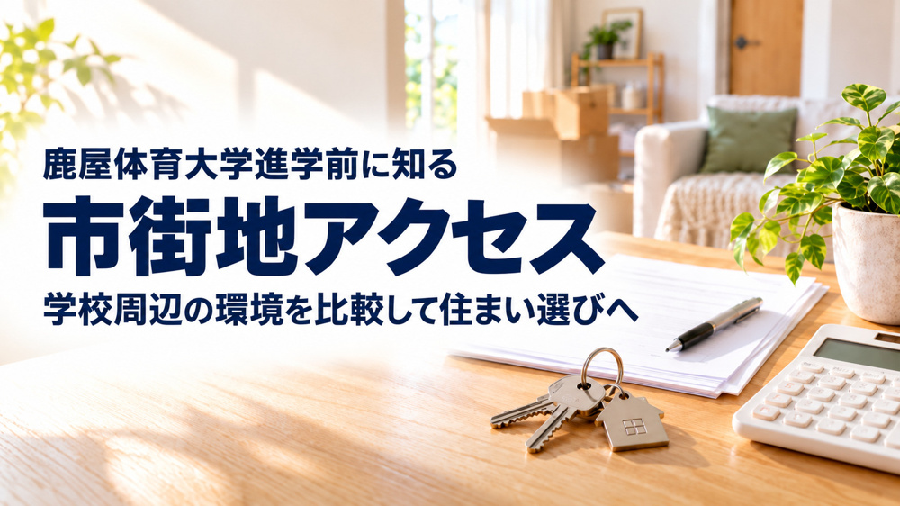 鹿屋体育大学進学前に知る市街地アクセス！学校周辺環境を比較し住まい選びに活かすの画像