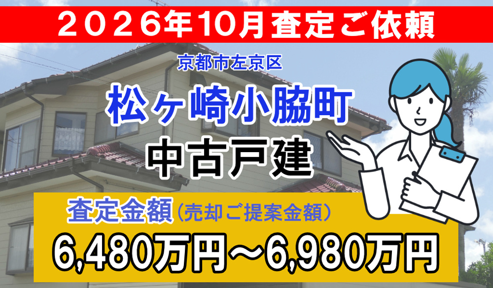 松ヶ崎小脇町の査定ご依頼をいただきました!の画像