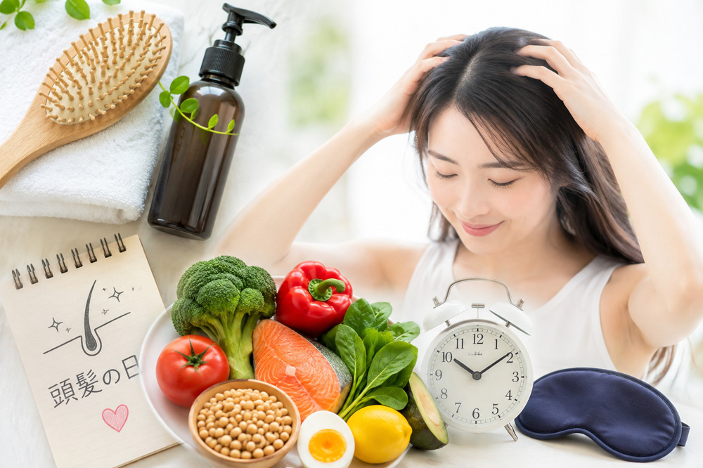 頭髪の日に見直したい髪と頭皮の健康習慣！毎日の生活でできる抜け毛・薄毛対策の画像