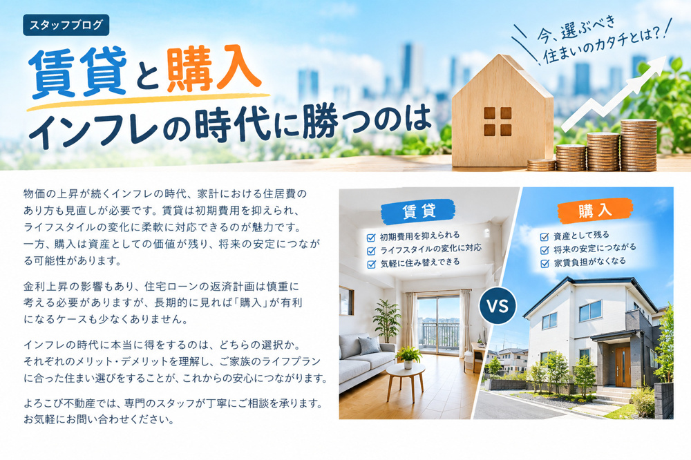 【賃貸と購入】インフレ時代に勝つのはの画像