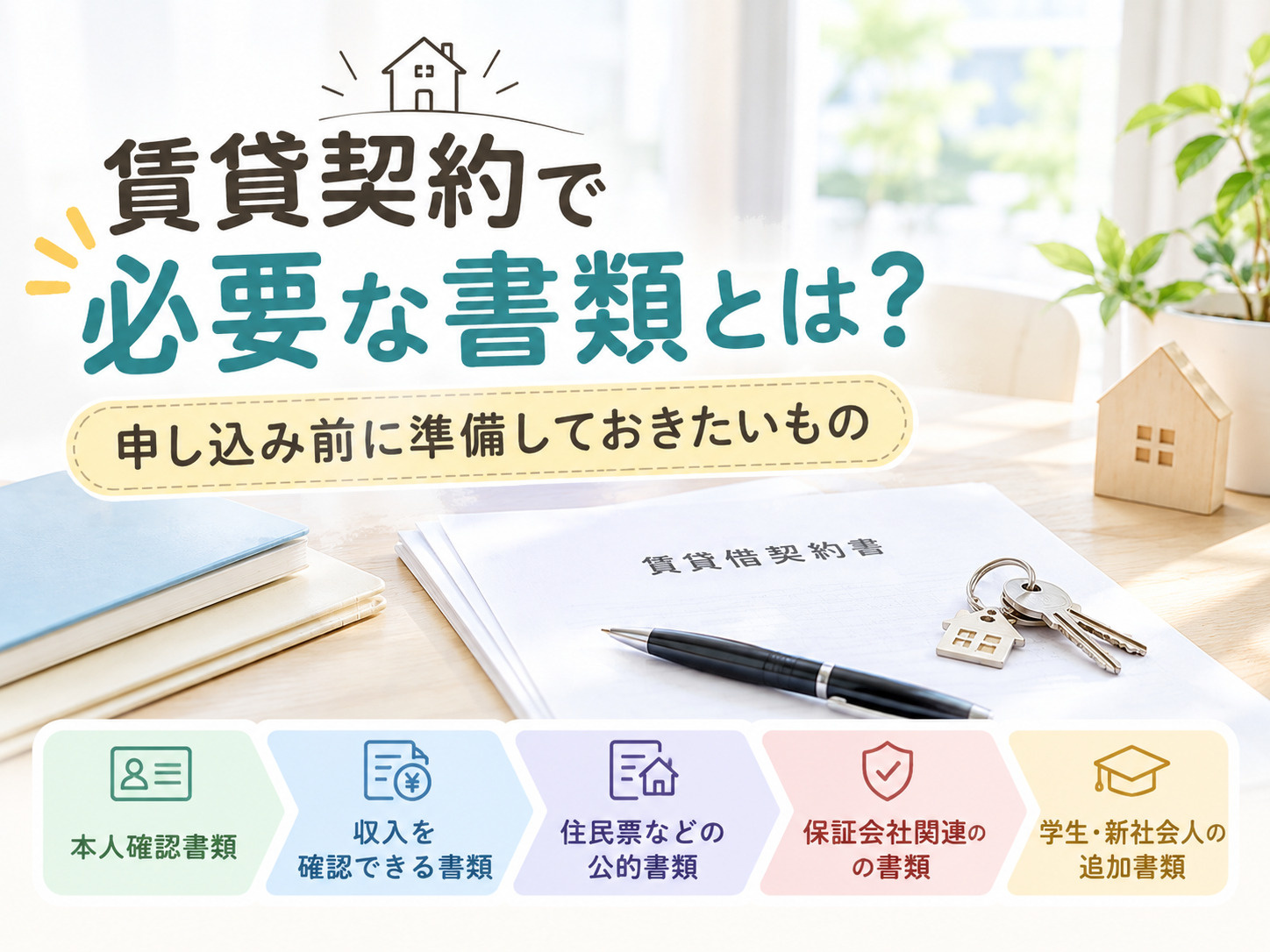 賃貸契約で必要な書類とは?申し込み前に準備しておきたいものの画像