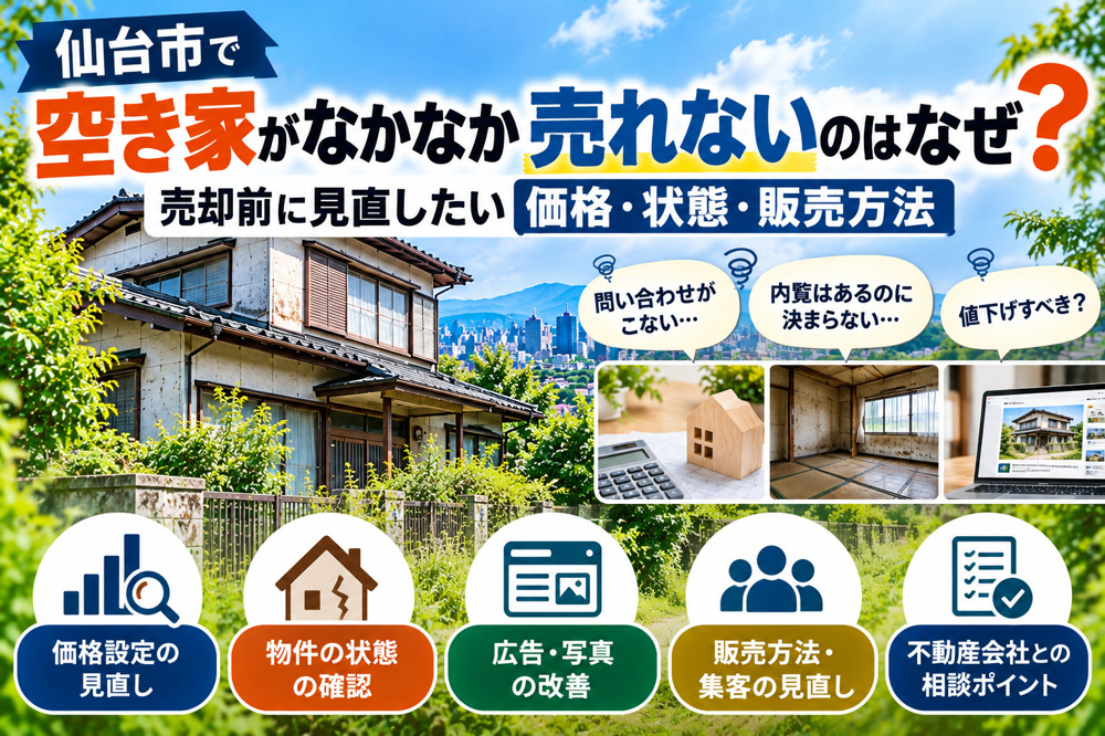 空き家がなかなか売れないのはなぜ？売却前に見直したい価格・状態・販売方法の画像