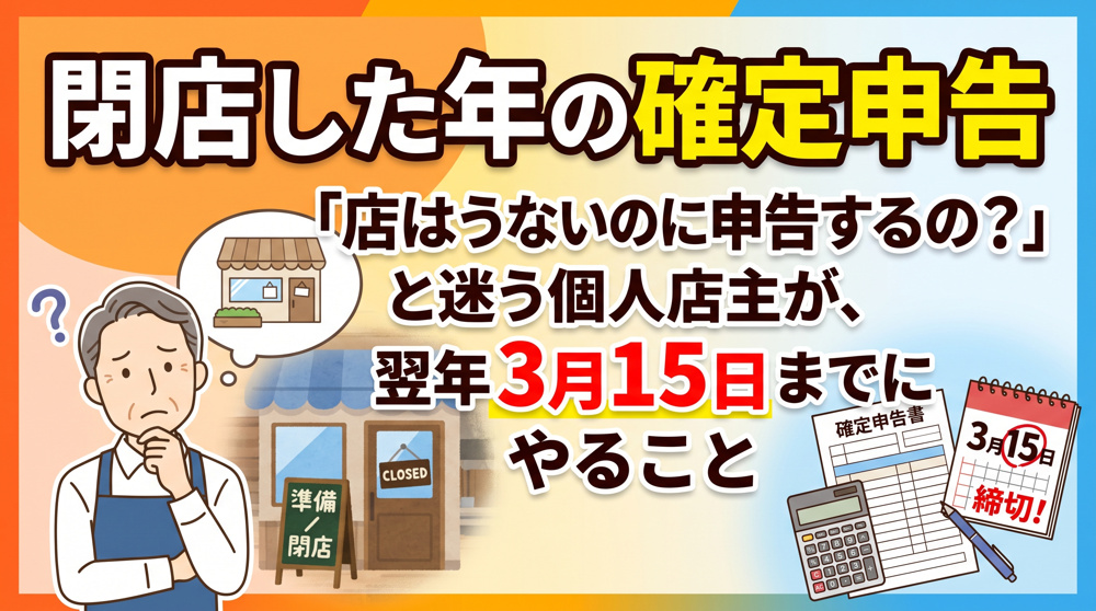 「閉店した年の確定申告」個人事業主の4ステップの画像