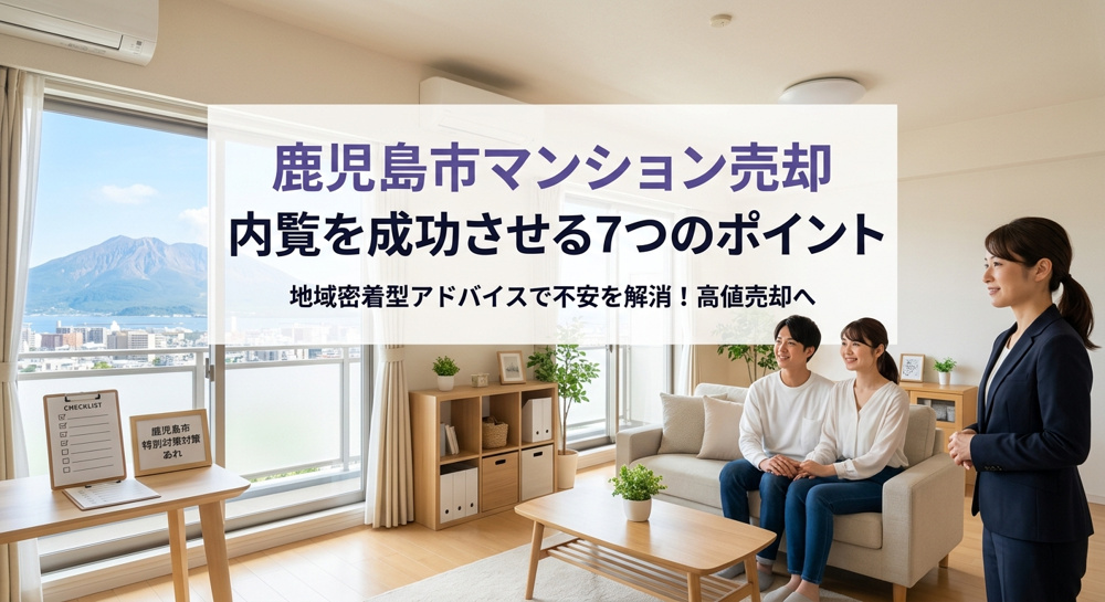 【鹿児島市】マンション売却で内覧を成功させる7つのポイント！購入意欲を高める準備と地域特性の対策の画像