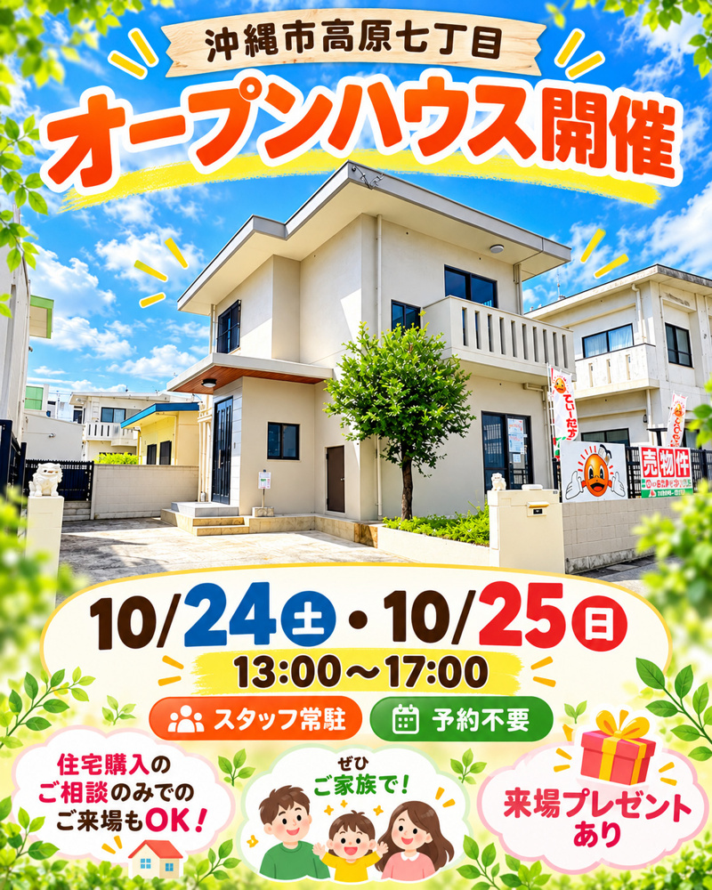 沖縄市高原戸建オープンハウス開催！！！の画像