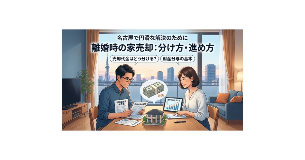 名古屋市で離婚時の自宅売却はどう進める?売却代金の分け方と財産分与の基本を解説の画像