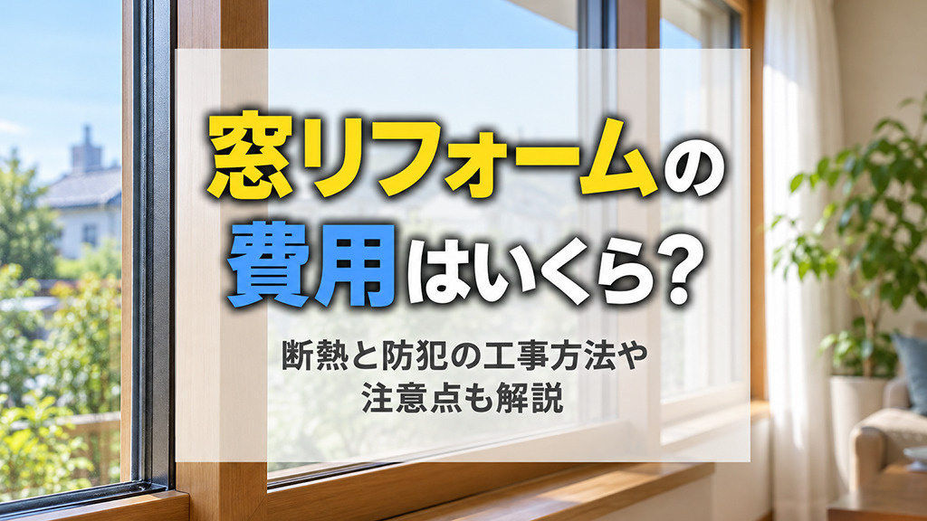 窓リフォームの費用はいくら？断熱と防犯の工事方法や注意点も解説の画像