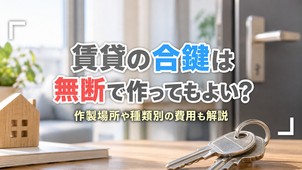 賃貸の合鍵は無断で作ってもよい？作製場所や種類別の費用も解説の画像